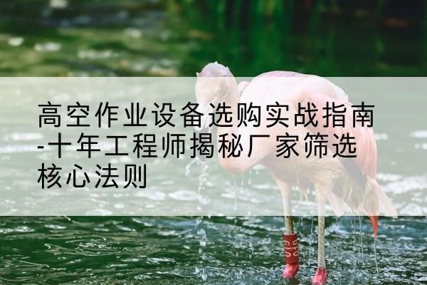 宜章剪叉式升降机厂家-高空作业设备选购实战指南-十年工程师揭秘厂家筛选核心法则