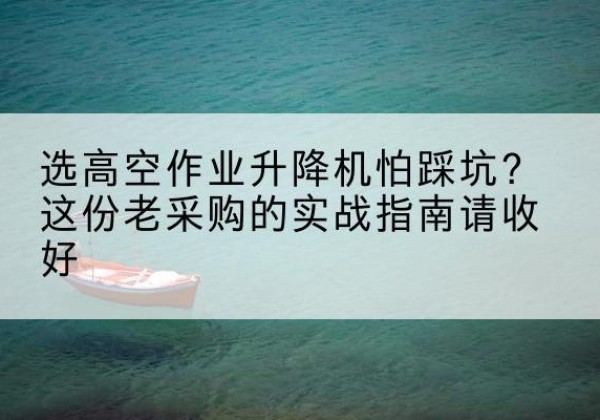 宜章高空作业升降机厂家推荐-选高空作业升降机怕踩坑？这份老采购的实战指南请收好