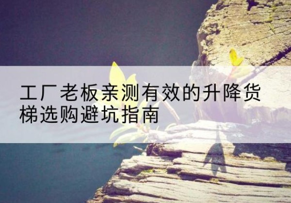宜章升降货梯怎么选-工厂老板亲测有效的升降货梯选购避坑指南